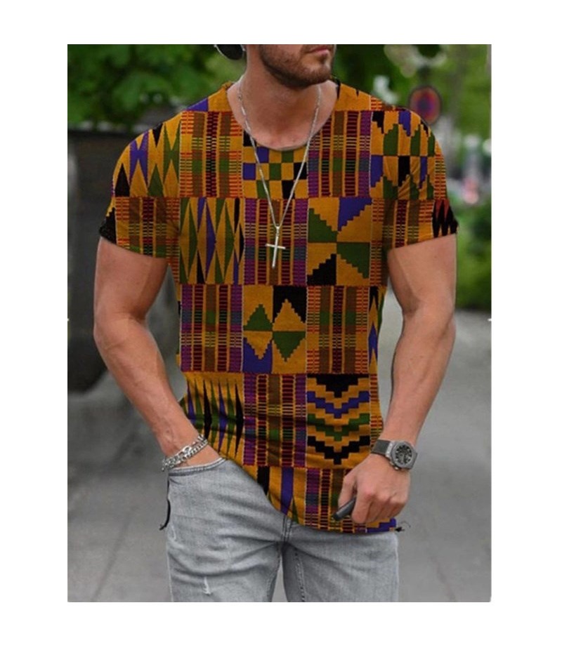 Men Street Short Sleeve Round Neck Graphic Printed T-shirt