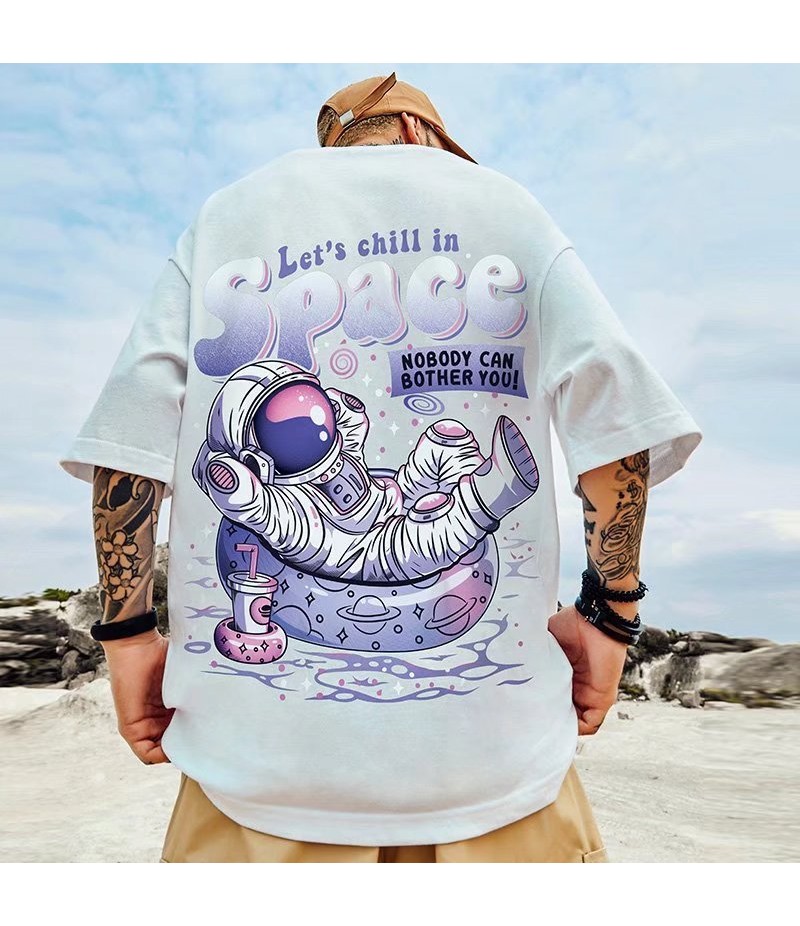 Men Plus Size Casual Half Sleeve Round Neck Graphic Printed Loose T-shirt