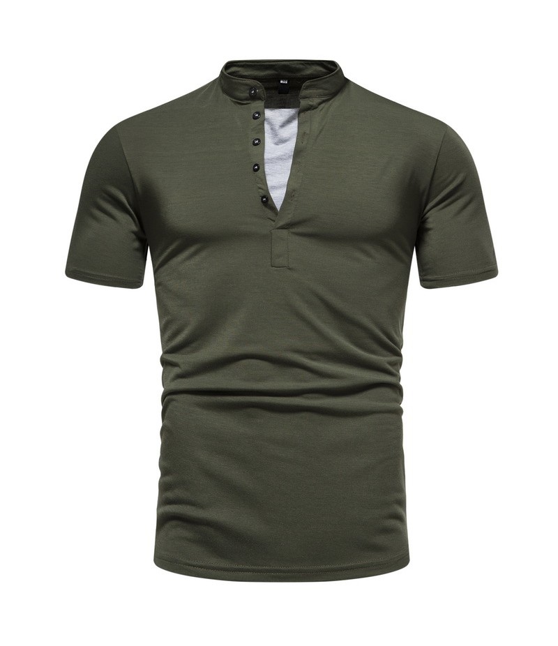 Men'S Casual Stitching Short-Sleeved Fake Two-Piece T-Shirt