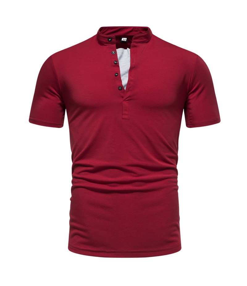 Men'S Casual Stitching Short-Sleeved Fake Two-Piece T-Shirt