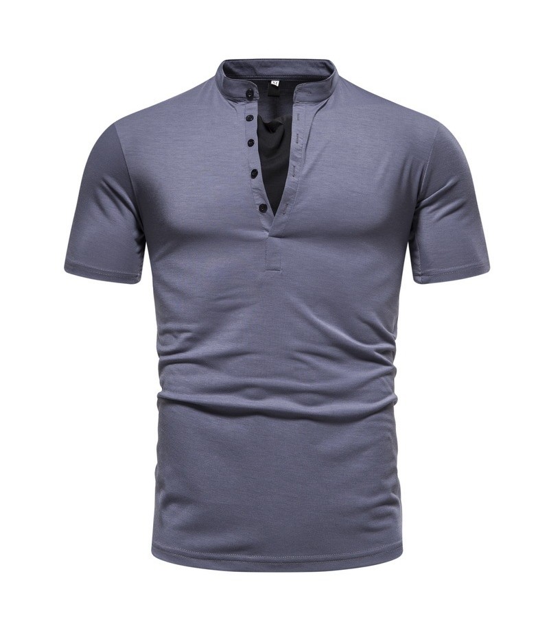 Men'S Casual Stitching Short-Sleeved Fake Two-Piece T-Shirt