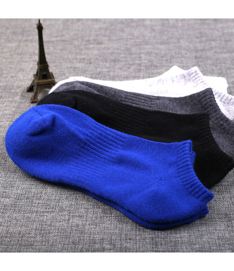 Men Sports And Leisure Breathable Sweat-Absorbing Solid Color Socks 10 Pairs-Pack