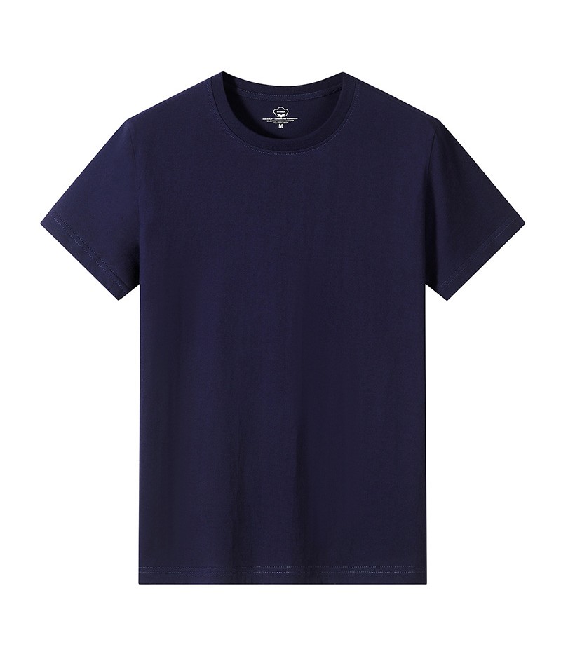 Men Casual Basic Solid Color Round Neck Short-Sleeved Large Size Loose T-Shirt