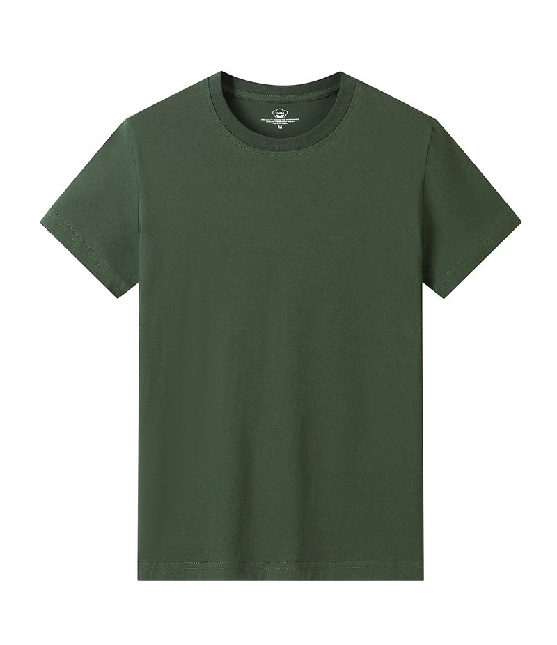 Men Casual Basic Solid Color Round Neck Short-Sleeved Large Size Loose T-Shirt