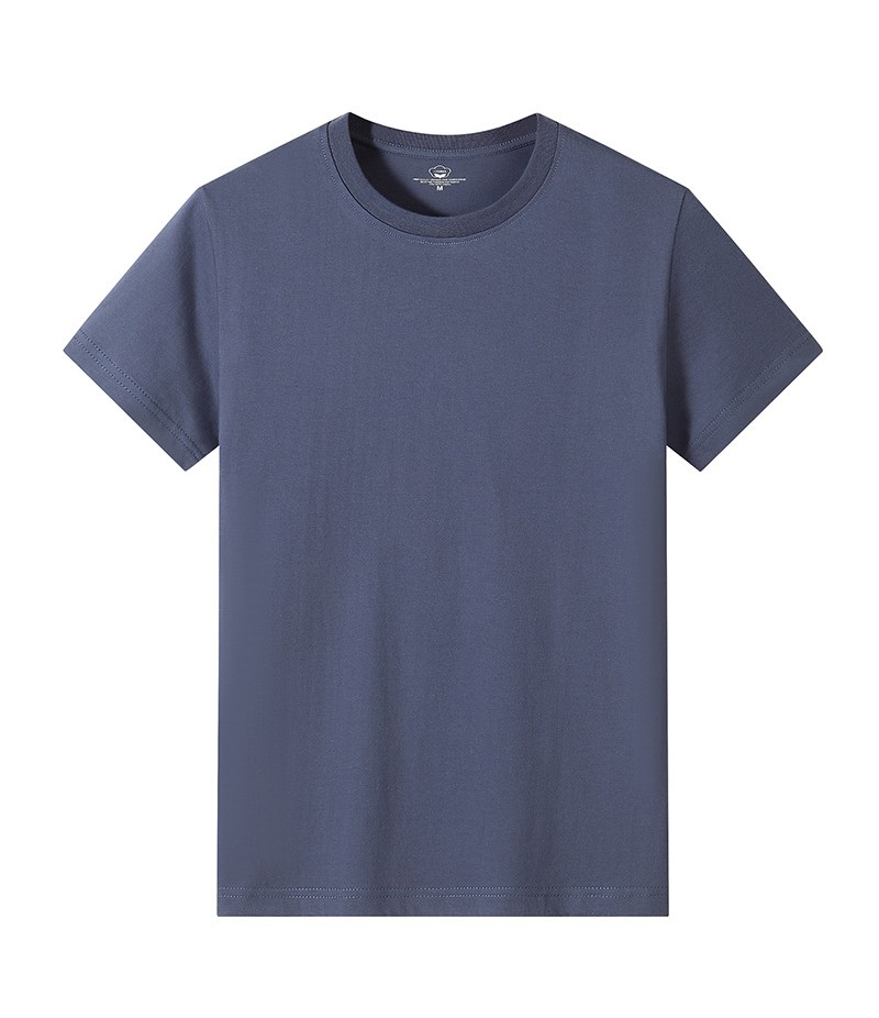 Men Casual Basic Solid Color Round Neck Short-Sleeved Large Size Loose T-Shirt