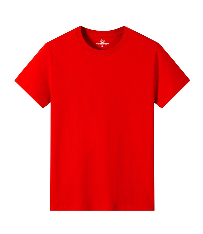 Men Casual Basic Solid Color Round Neck Short-Sleeved Large Size Loose T-Shirt