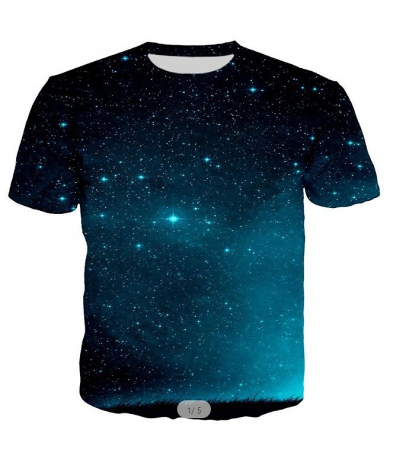 Men Fashion Retro 3D Printing Large Size Loose Short-Sleeved T-Shirt