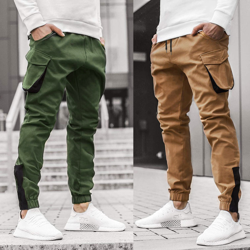 Men Fashion Color Matching Trousers