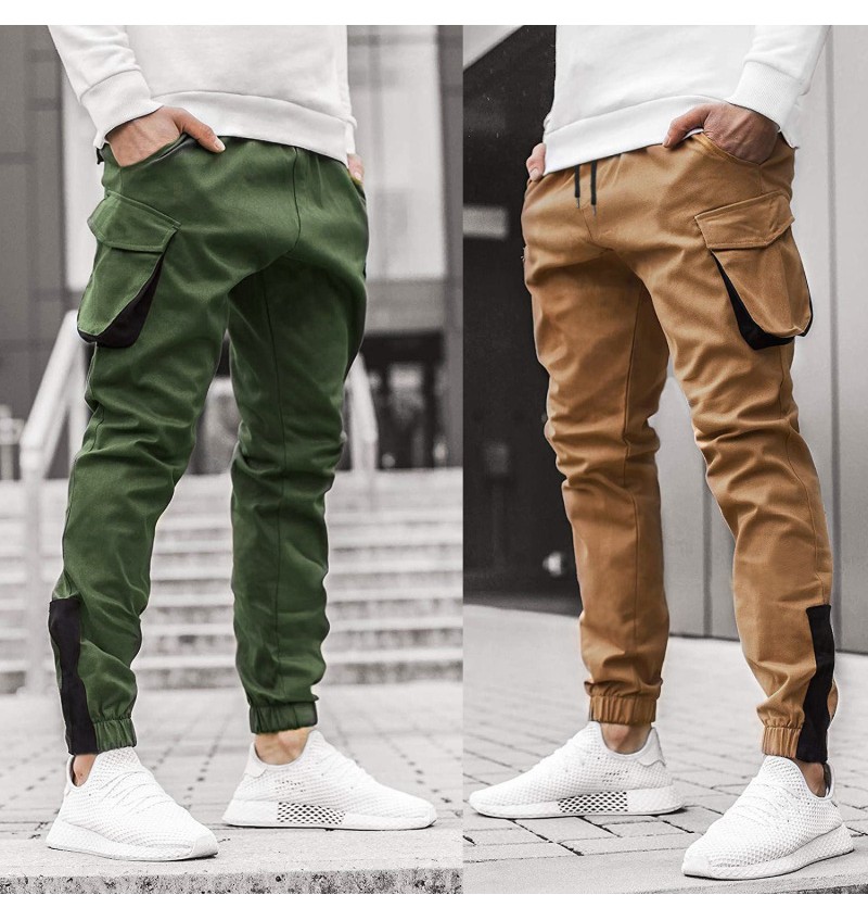 Men Fashion Color Matching Trousers