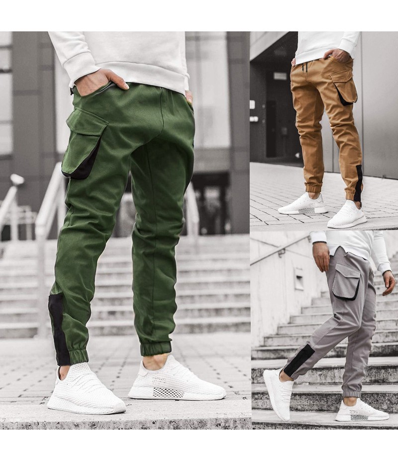 Men Fashion Color Matching Trousers