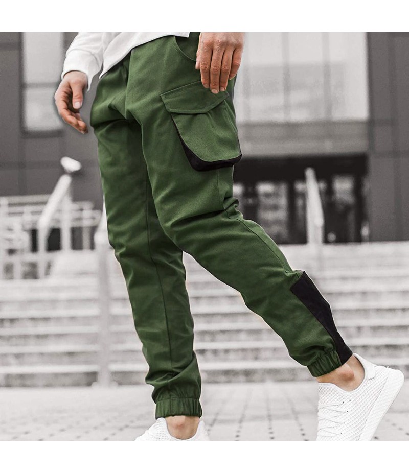 Men Fashion Color Matching Trousers