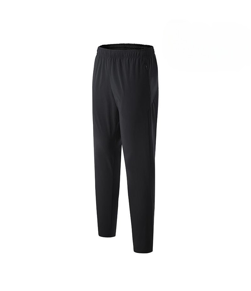 Men Casual Solid Color Quick-Drying Large Size Loose Sports Trousers