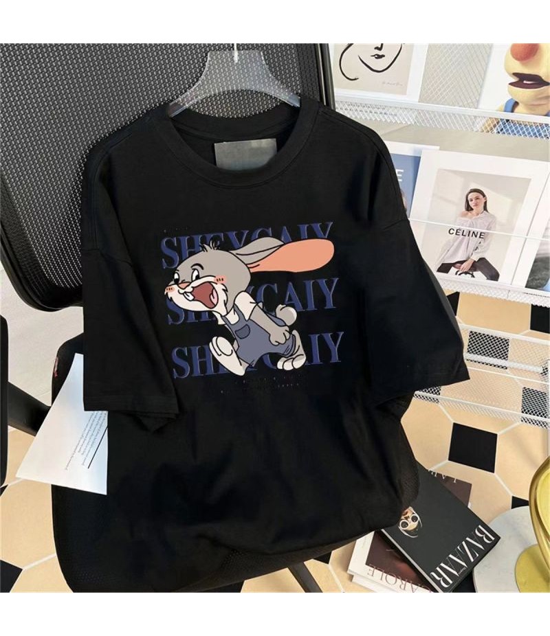 Men Fashion Basic Short Sleeve Round Neck Animal Pattern T-Shirt