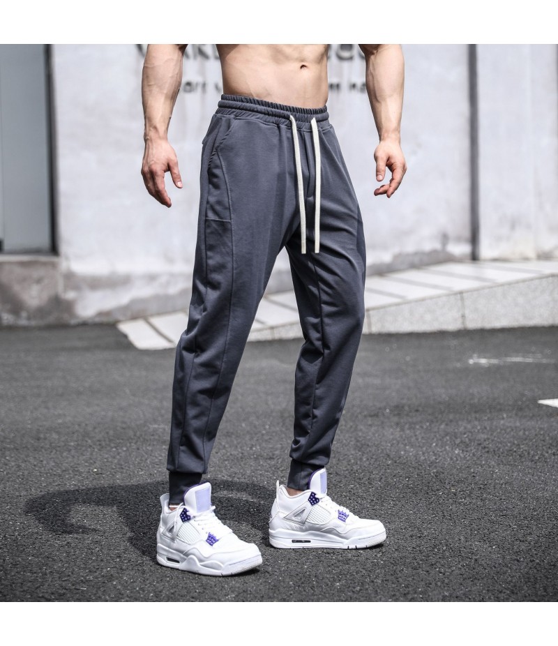 Men Spring Autumn Fashion Casual Basic Versatile Solid Color Jogger Pants