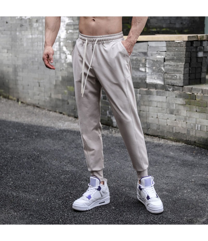 Men Spring Autumn Fashion Casual Basic Versatile Solid Color Jogger Pants