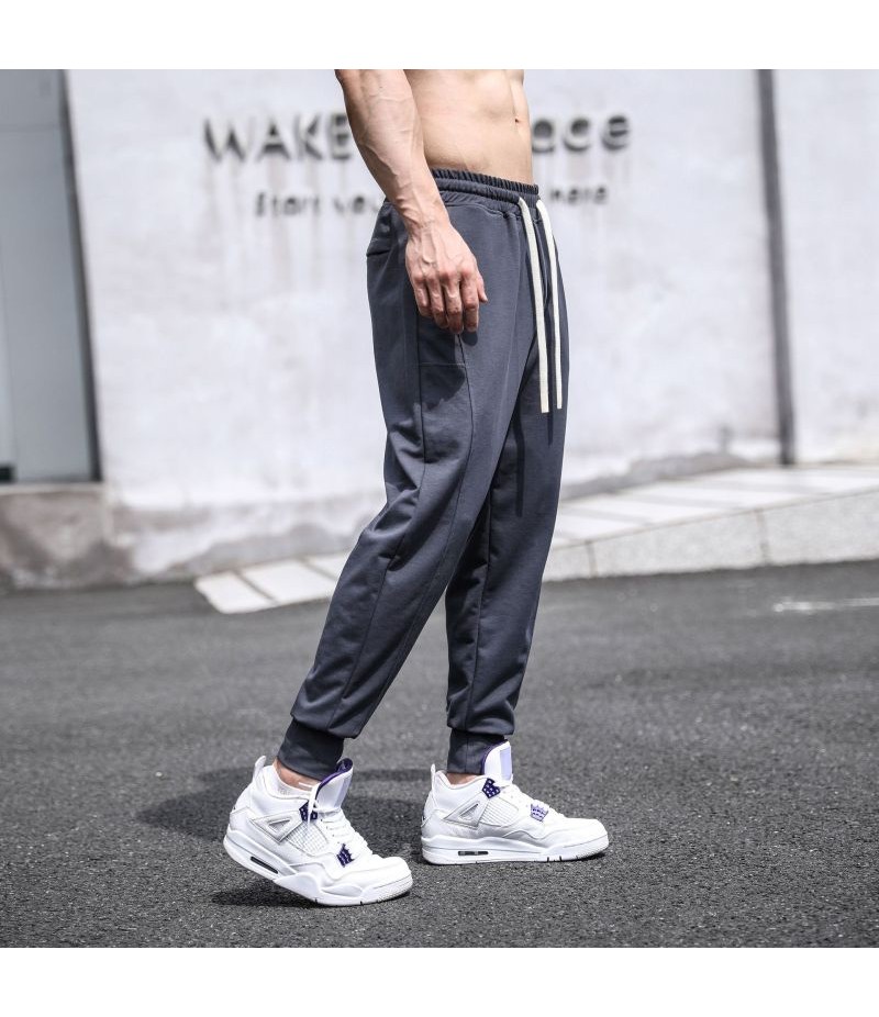 Men Spring Autumn Fashion Casual Basic Versatile Solid Color Jogger Pants