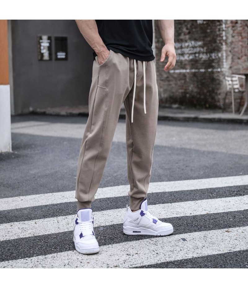 Men Spring Autumn Fashion Casual Basic Versatile Solid Color Jogger Pants