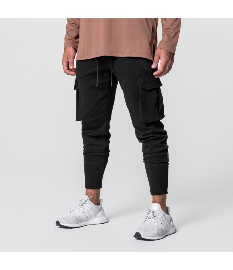 Men Fashion Casual Basic Versatile Solid Color Cargo Jogger Pants