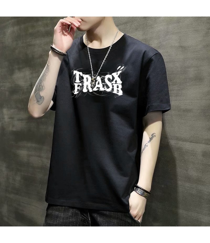 Men Fashion Letter Printed Short-Sleeved T-Shirt