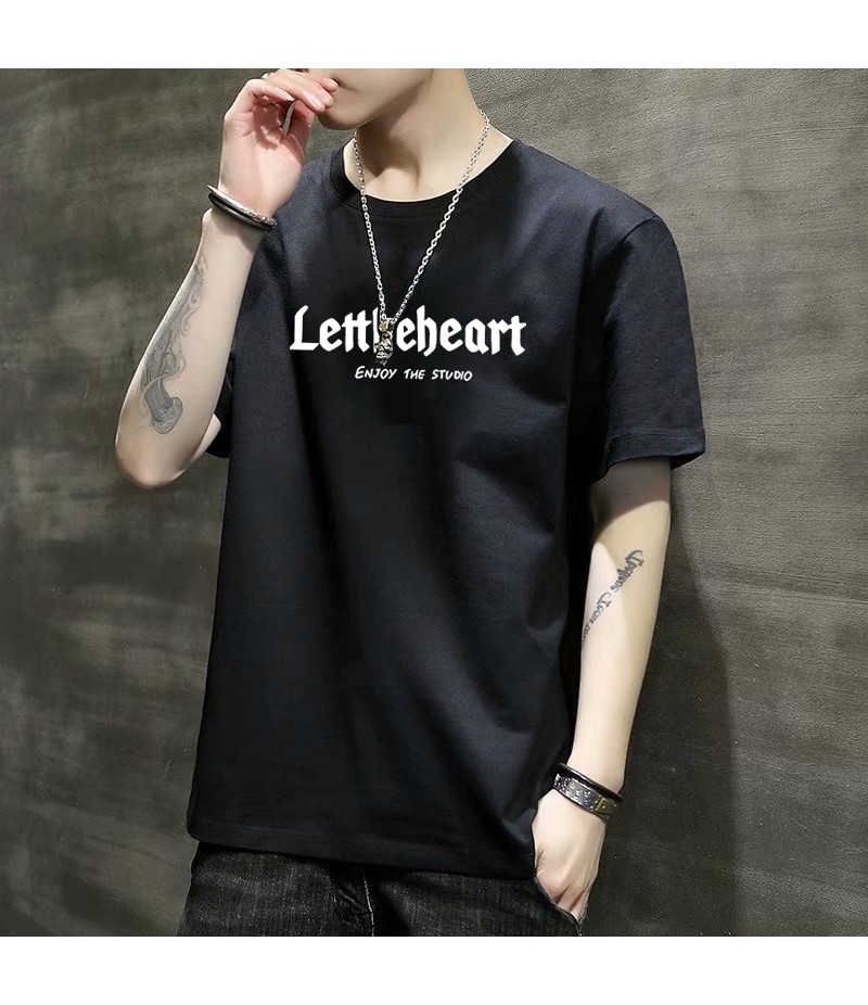 Men Fashion Letter Printed Short-Sleeved T-Shirt