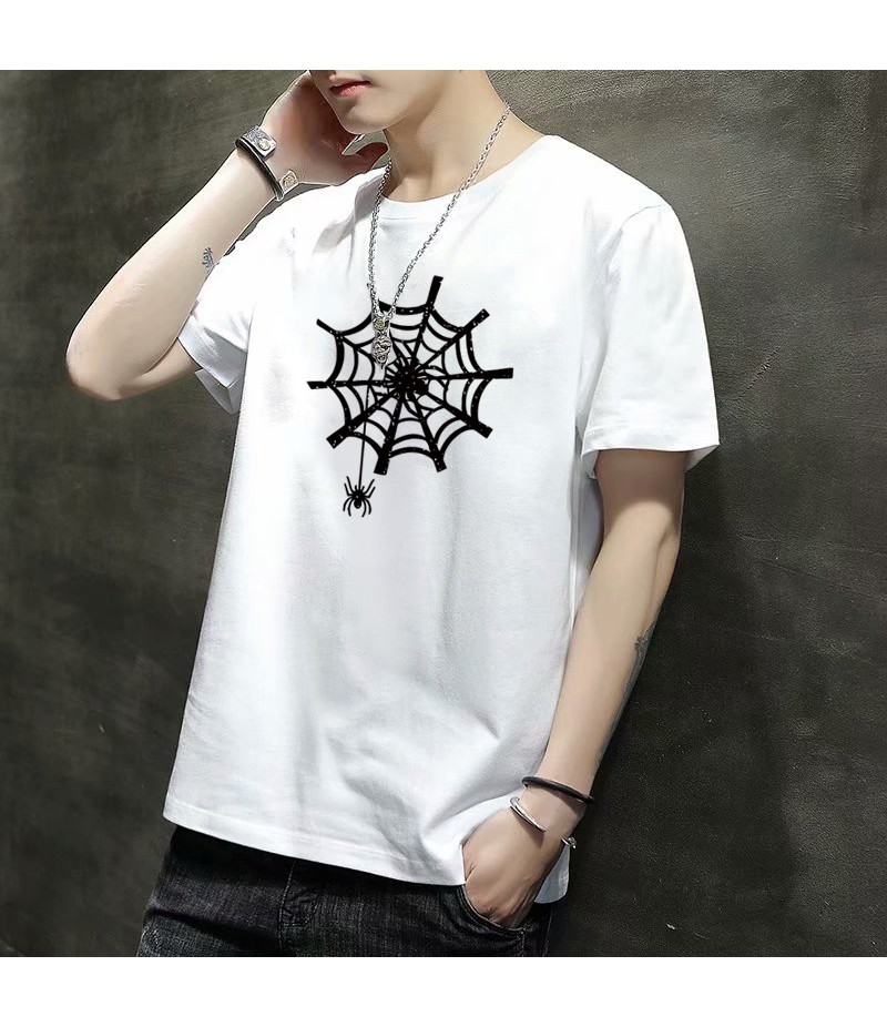 Men Fashion Letter Printed Short-Sleeved T-Shirt