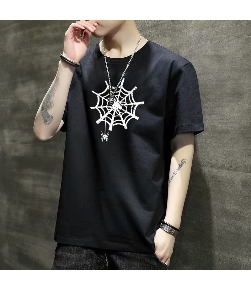 Men Fashion Letter Printed Short-Sleeved T-Shirt