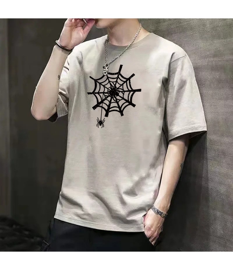 Men Fashion Letter Printed Short-Sleeved T-Shirt