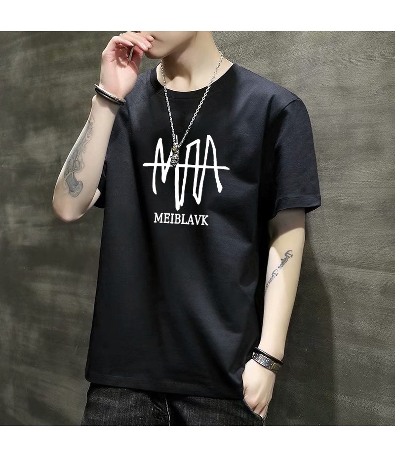 Men Fashion Letter Printed Short-Sleeved T-Shirt