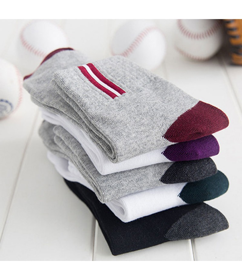 Men Fashion Breathable Sweat-Absorbent Socks 10 Pairs/Bag