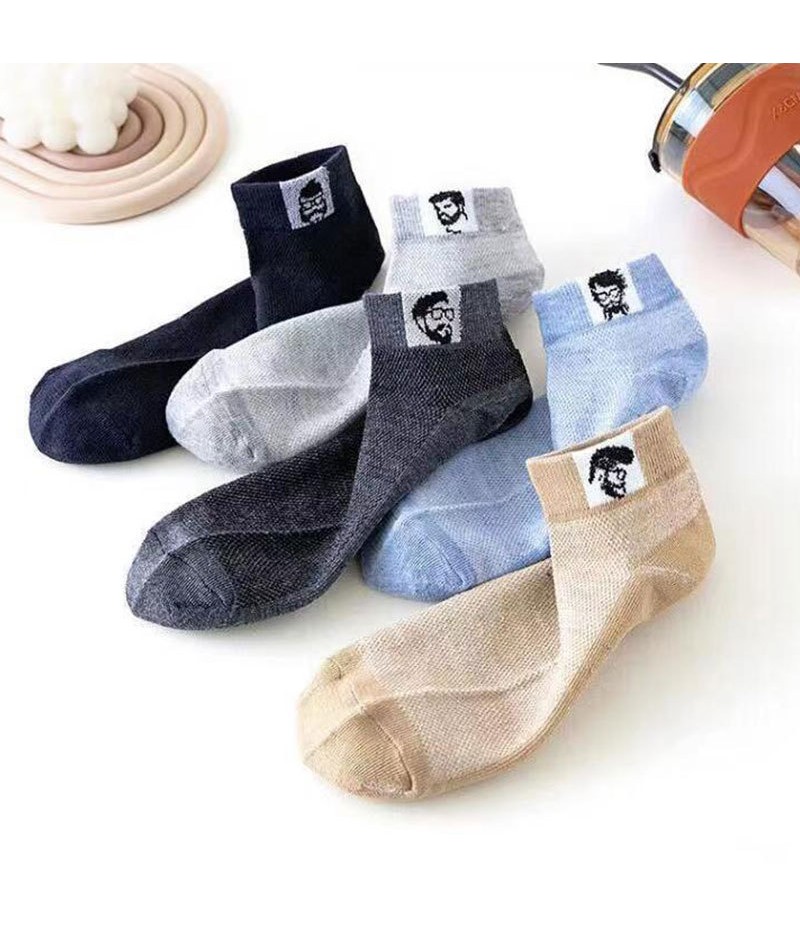 Men Fashion Breathable Sweat-Absorbent Socks 10 Pairs/Bag