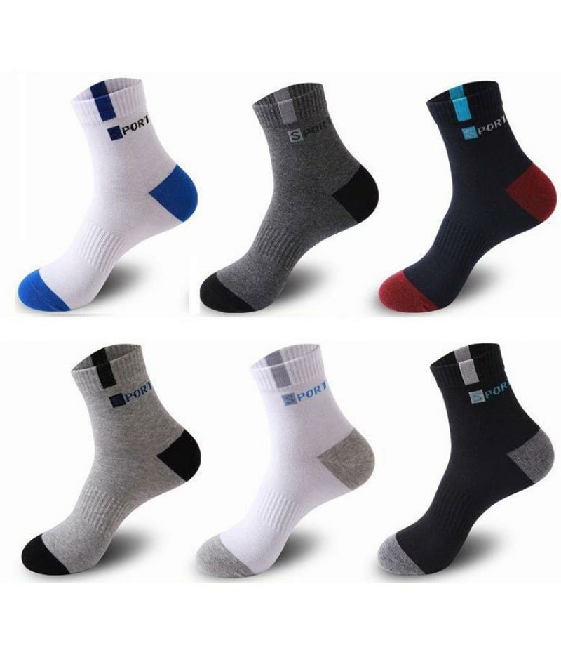 Men Fashion Breathable Sweat-Absorbent Socks 10 Pairs/Bag