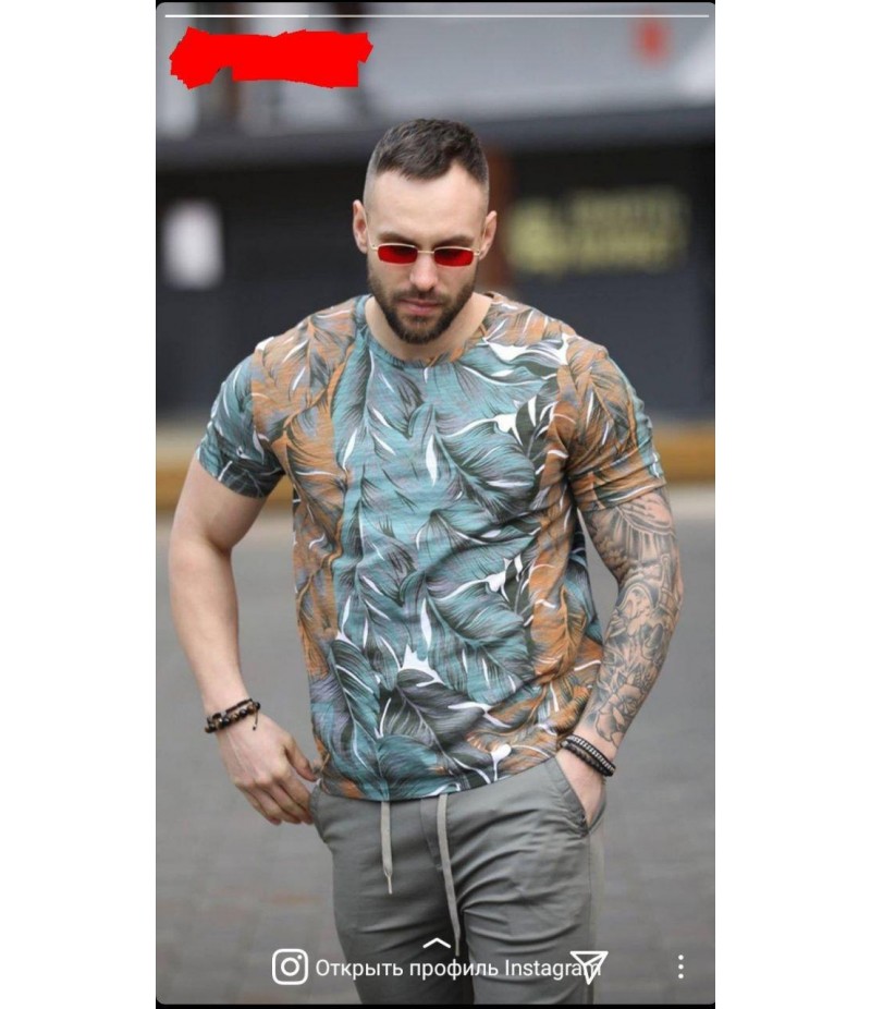 Men Fashion Casual 3D Print Plus Size Short Sleeve Round Neck T-Shirt