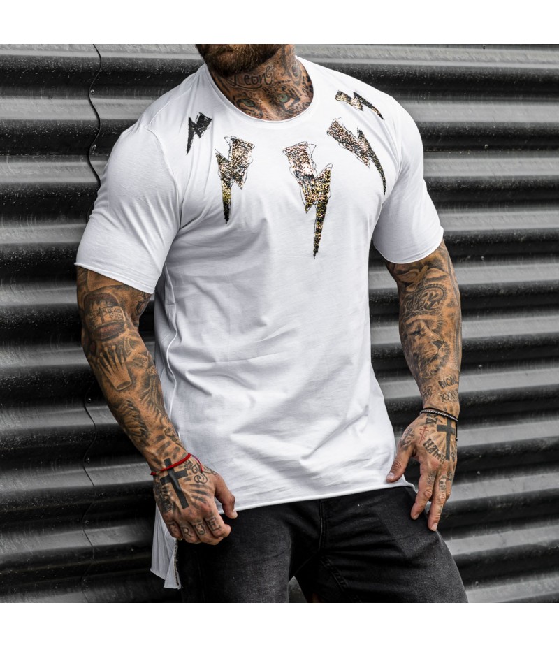 Men Fashion Casual 3D Print Plus Size Short Sleeve Round Neck T-Shirt