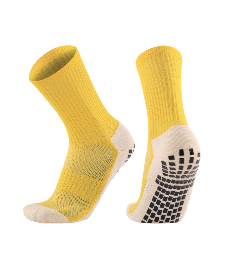 Unisex Color Matching Anti-Slip Thickening Towel Bottom Sport Mid-Calf Socks