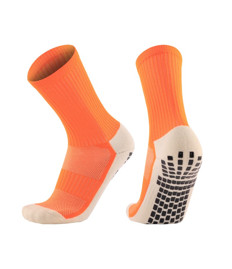 Unisex Color Matching Anti-Slip Thickening Towel Bottom Sport Mid-Calf Socks