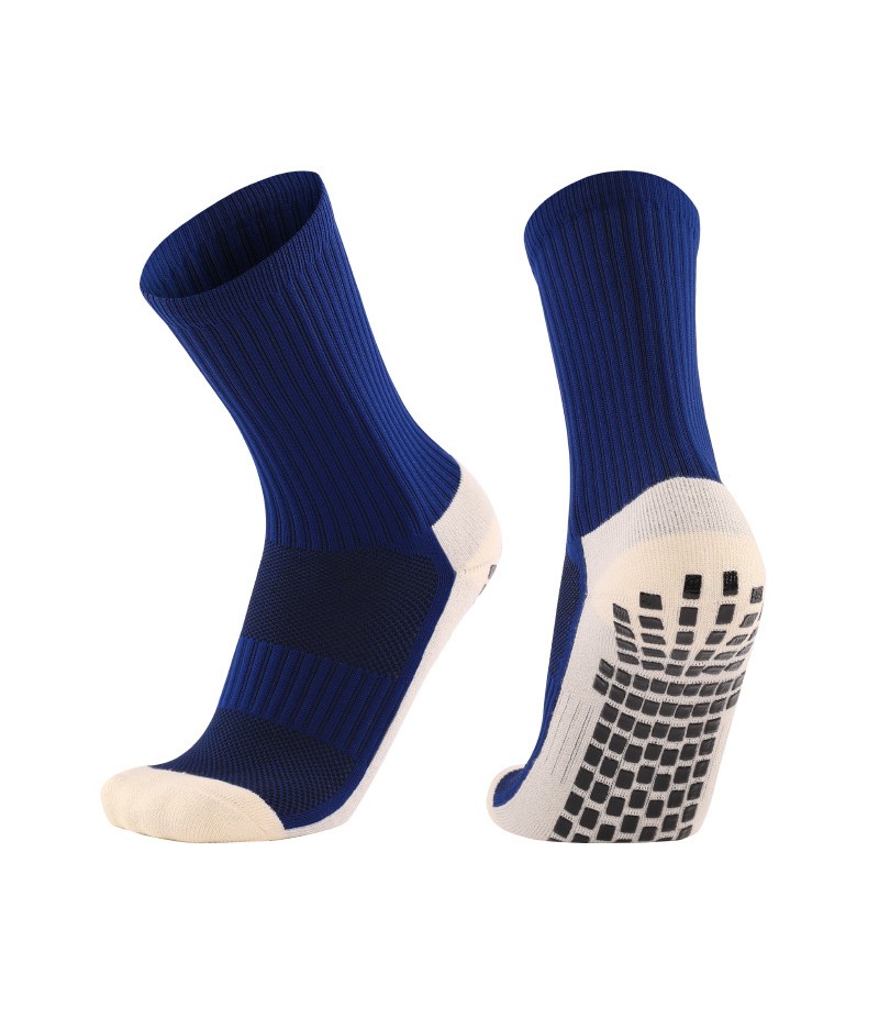 Unisex Color Matching Anti-Slip Thickening Towel Bottom Sport Mid-Calf Socks