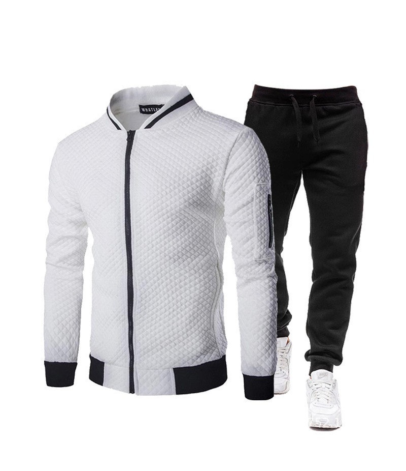 Men Autumn Winter Fashion Leisure Sports Long Sleeve Cardigan Sweatshirts Trousers Sets