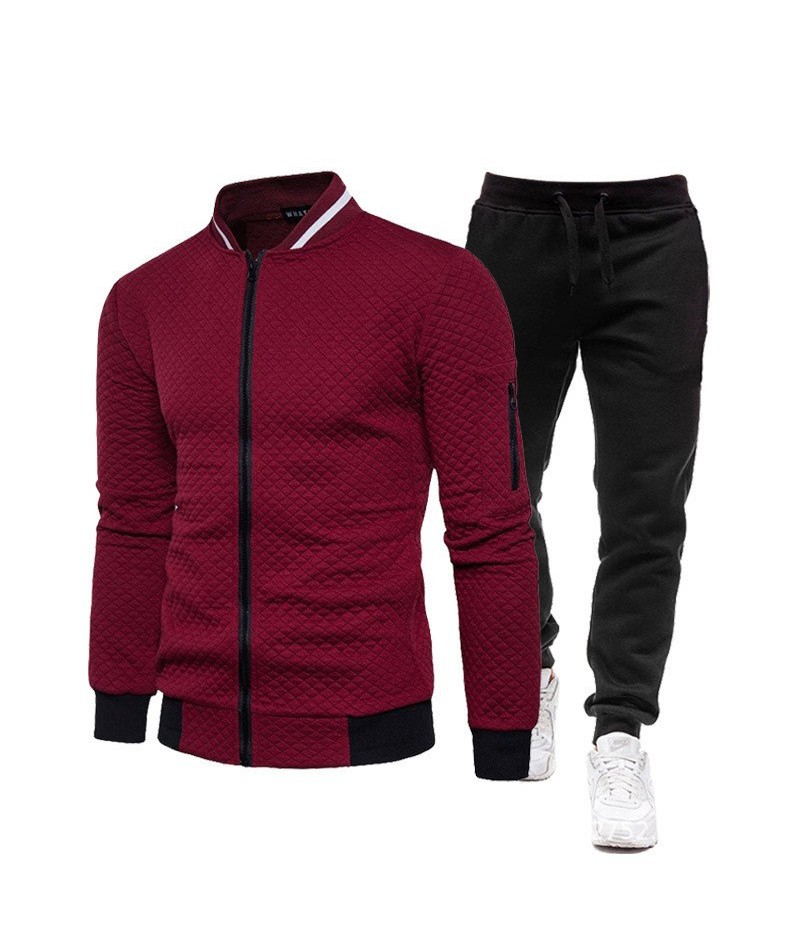 Men Autumn Winter Fashion Leisure Sports Long Sleeve Cardigan Sweatshirts Trousers Sets