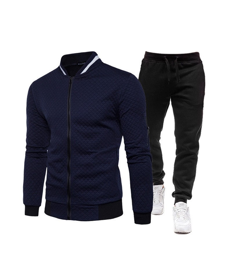 Men Autumn Winter Fashion Leisure Sports Long Sleeve Cardigan Sweatshirts Trousers Sets