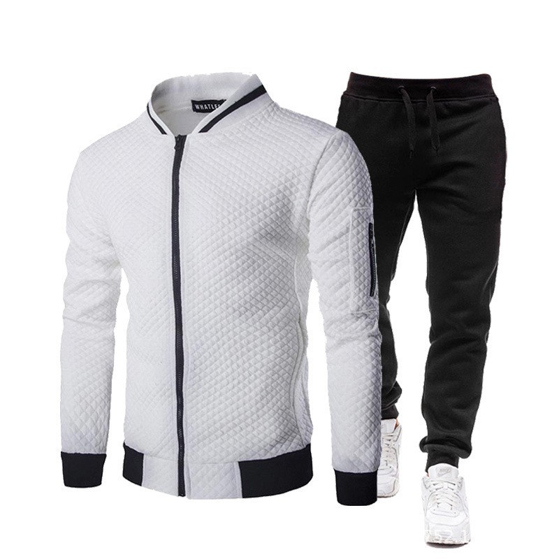 Men Autumn Winter Fashion Leisure Sports Long Sleeve Cardigan Sweatshirts Trousers Sets