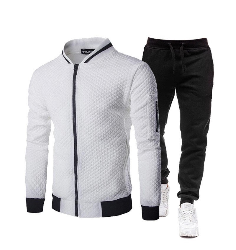 Men Autumn Winter Fashion Leisure Sports Long Sleeve Cardigan Sweatshirts Trousers Sets